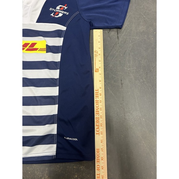 Adidas Men's DHL Stormers SupeRugby Jersey Blue/White Size Small Climacool - Picture 2 of 7